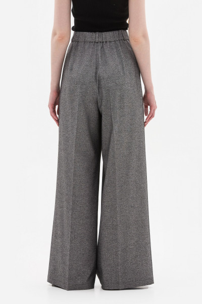 Брюки палаццо сірі з костюмної тканини Галея 01