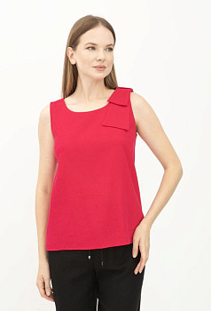 Блуза жіноча лляна рожева без рукав Пулін 11
