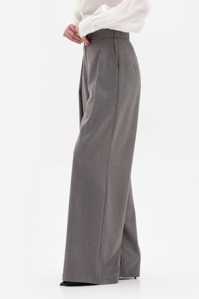 Брюки-палаццо з костюмної тканини сірого  кольору Нейра