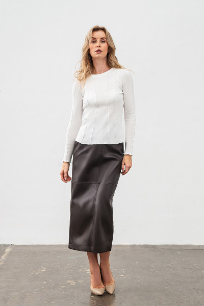 Білий  джемпер з трикотажу Фенті 01