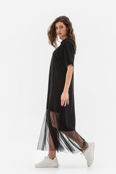 Трикотажна сукня вільного силуету чорного кольору Селера Трикотажна сукня вільного силуету чорного кольору Селера