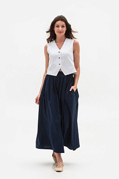 Спідниця силуету трапеція синього кольору Ріалія