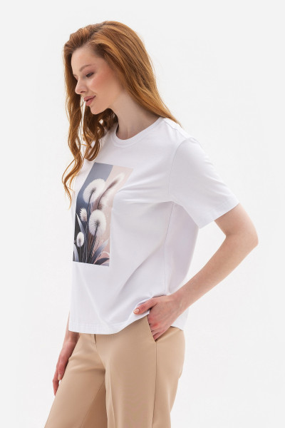 Трикотажна футболка білого кольору Лаліса 12