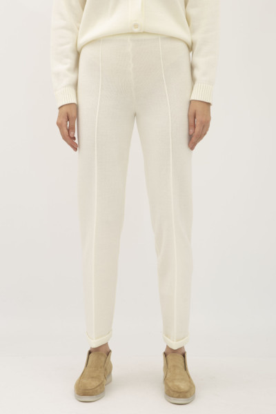 Штани молочні з вовною вільного крою 23218101