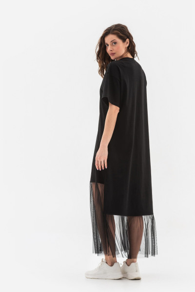 Трикотажна сукня вільного силуету чорного кольору Селера Трикотажна сукня вільного силуету чорного кольору Селера