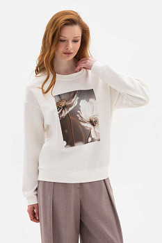 Трикотажний світшот молочного кольору Віолія 02