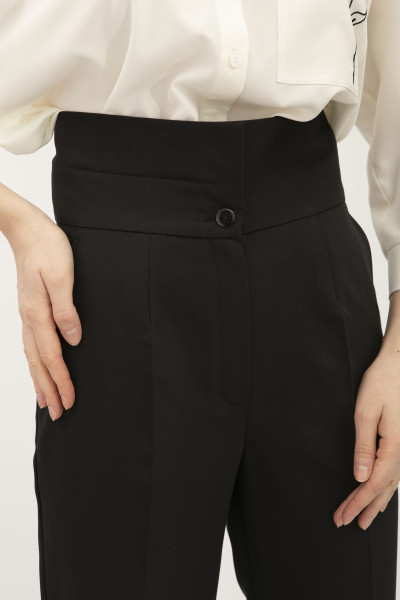 Штани чорного кольору з високою посадкою Унаті 001