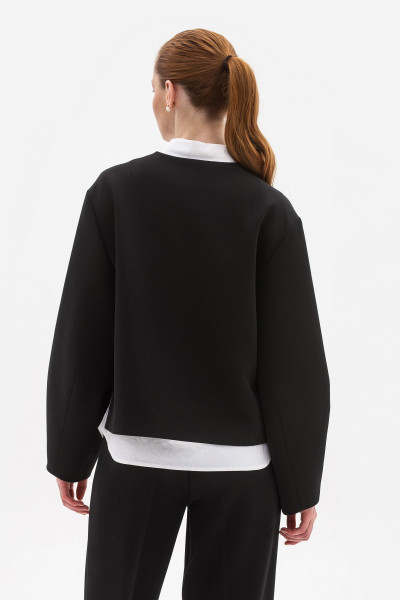 Жакет з об'ємними рукавами чорного  кольору Таріна 2