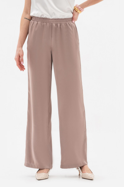 Вільні штани із сатину капучино кольору Ріяз 706