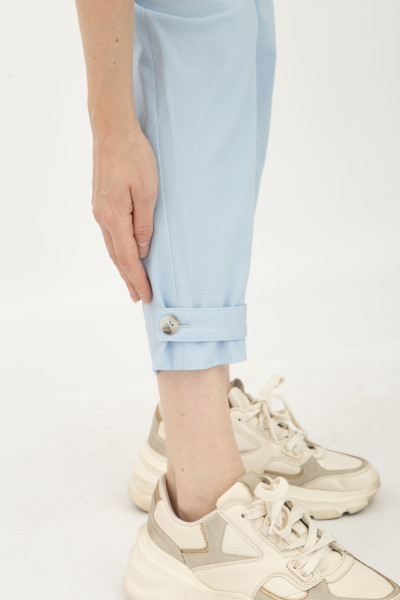 Котонові блакитні штани  з силуетом бананів Зорін 01