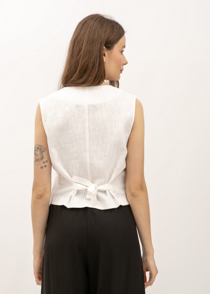 Жилет молочний з вмістом 80% льону Лареда 1