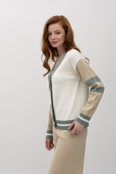 Кардиган трикотажний  молочного кольору 25227000