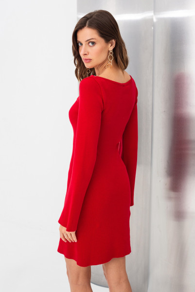Трикотажна сукня міні червоного кольору 24201402 Трикотажна сукня міні червоного кольору 24201402