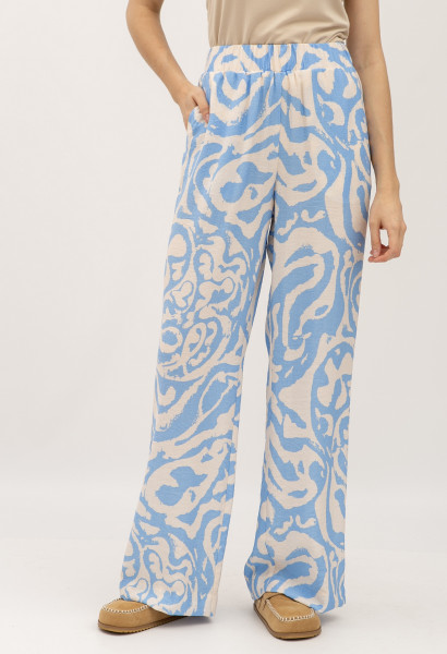 Брюки прямого вільного силуету блакитного кольору Аркана 01