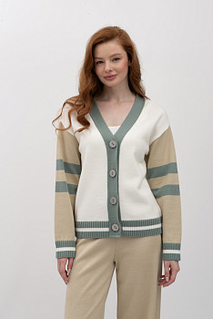 Кардиган трикотажний  молочного кольору 25227000