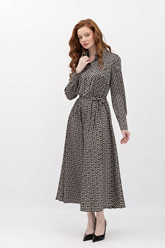 Сукня міді вільного силуету з шовку Тарті 03 Сукня міді вільного силуету з шовку Тарті 03