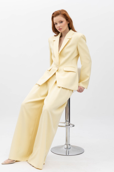 Однобортний жакет жовтого кольору Тонія