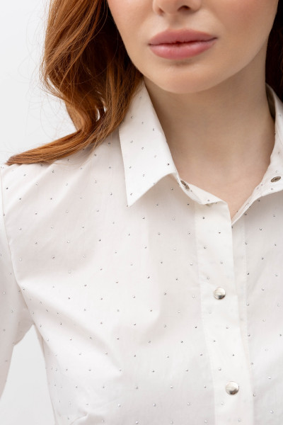 Класична котонова блуза білого кольору Тенат 12