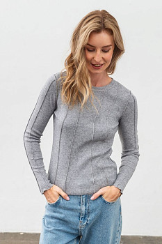 Сірий джемпер з трикотажу Фенті 02