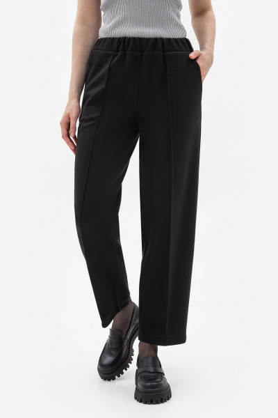 Трикотажні брюки прямого крою чорного  кольору Халіфа
