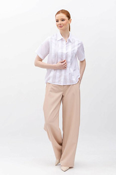 Брюки палаццо бежевого кольору Страйм