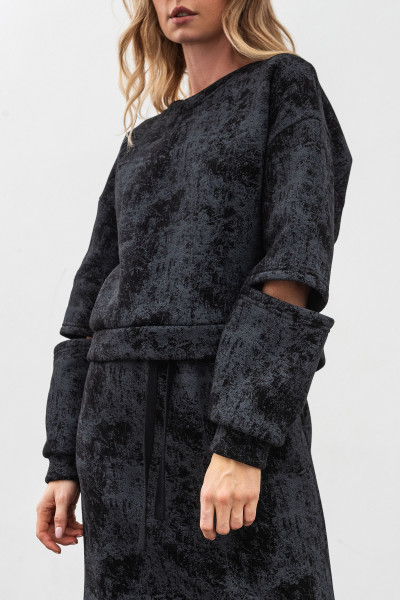 Світшот трикотажний сірого кольору Жалін 01