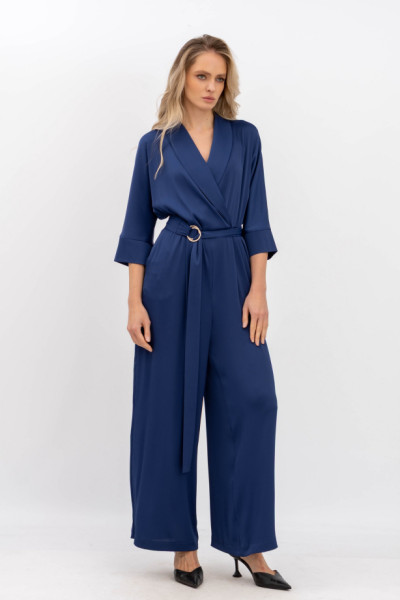 Комбінезон з костюмної тканини синього кольору Аміз 2