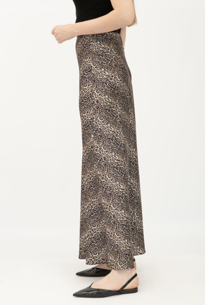 Спідниця у білизняному стилі принт леопард коричневий Касія 246