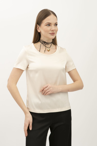 Блуза - футболка з шовку бежева Ламін 241