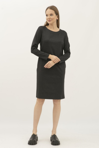 Жіноча сукня прямого силуету довжини до колін сіра Мента 302 Жіноча сукня прямого силуету довжини до колін сіра Мента 302