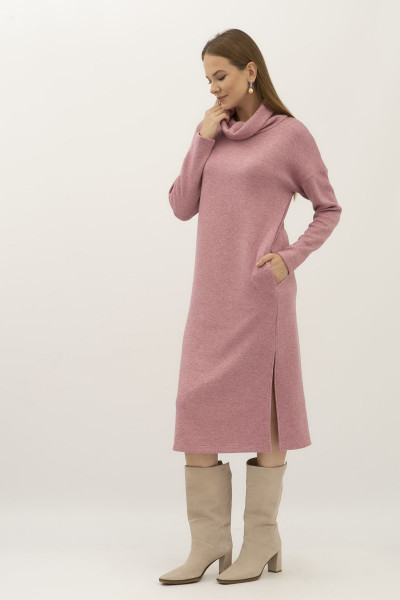 Трикотажна сукня-гольф рожева Тефія 202