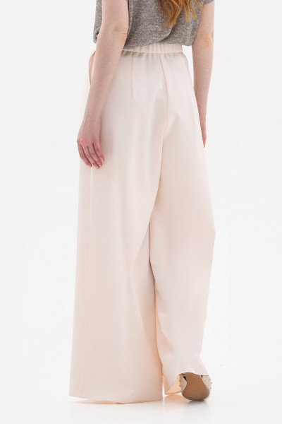 Широкі брюки з костюмної тканини молочного кольору Ліама