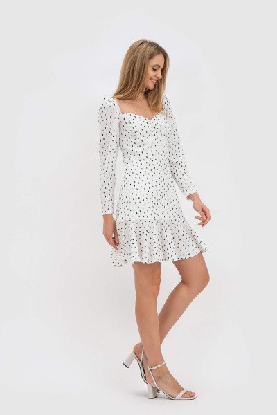 Жіноча мінісукня з костюмної тканини молочного відтінку Дафнія 01 Жіноча мінісукня з костюмної тканини молочного відтінку Дафнія 01