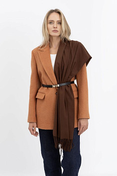 Палантин-шарф коричневого кольору Шарф\ 2025