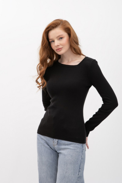 Джемпер трикотажний чорного  кольору 25205002