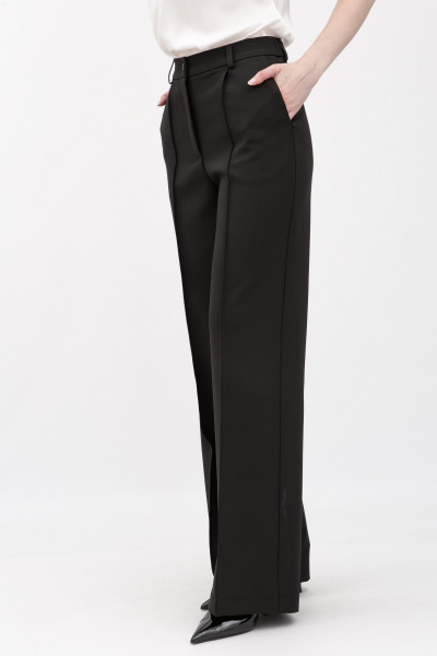 Брюки з костюмної тканини чорного кольору Аквас 01