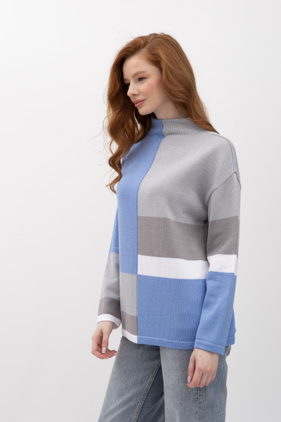 Джемпер вільного крою блакитного кольору 25207020