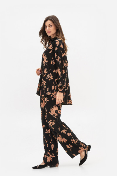 Шифонові брюки з принтом квітів Беліна