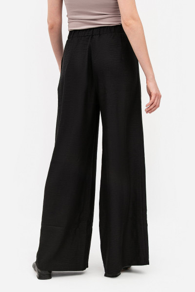 Брюки палаццо чорного кольору з вмістом льону Блекі 10