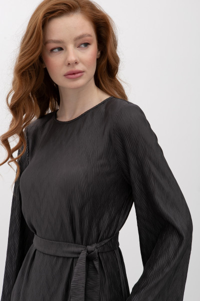 Шифонова сукня кольору графіт Сандал 01 Шифонова сукня кольору графіт Сандал 01