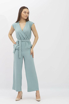 Комбінезон зеленого кольору прямого силуету Каям 02