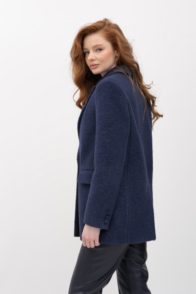 Жакет oversize з вовною синього кольору Ємісія 02