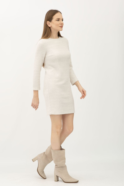 Сукня міні сіра прилеглого силуету Захра 01 Сукня міні сіра прилеглого силуету Захра 01
