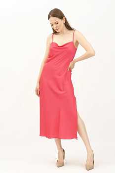 Сукня комбінація кольору фуксія з шовку Граян 3002 Сукня комбінація кольору фуксія з шовку Граян 3002