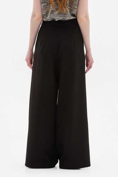 Широкі брюки з костюмної тканини чорного кольору Ліама 04