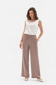Вільні штани із сатину капучино кольору Ріяз 706