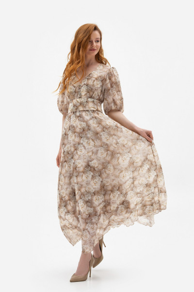 Шифонова сукня довжини максі з ніжним принтом квітів Маріне 1 Шифонова сукня довжини максі з ніжним принтом квітів Маріне 1