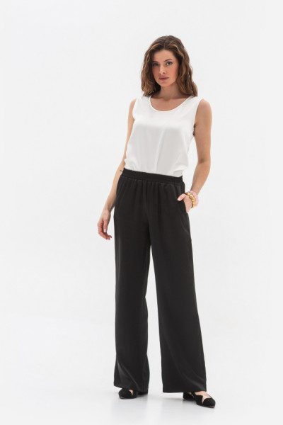 Вільні штани із сатину чорного кольору Ріяз 705