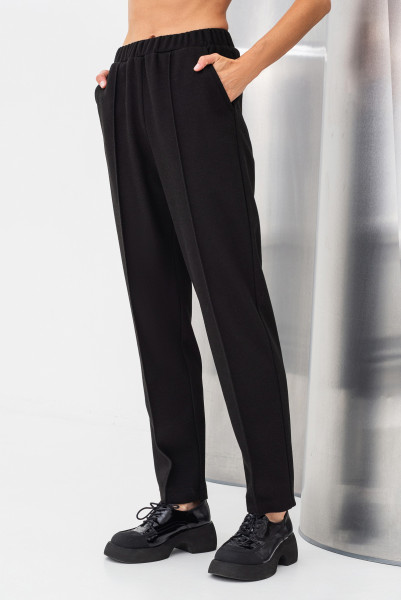 Брюки чорні з вмістом вовни завужені до низу Фрея