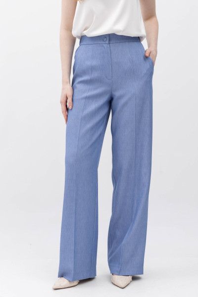 Брюки з костюмної тканини блакитного кольору Феліна 1
